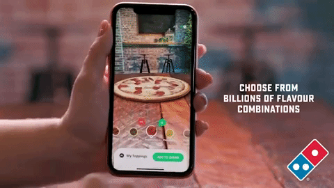 Domino's Augmented Reality- Previews of Your Pizza Order