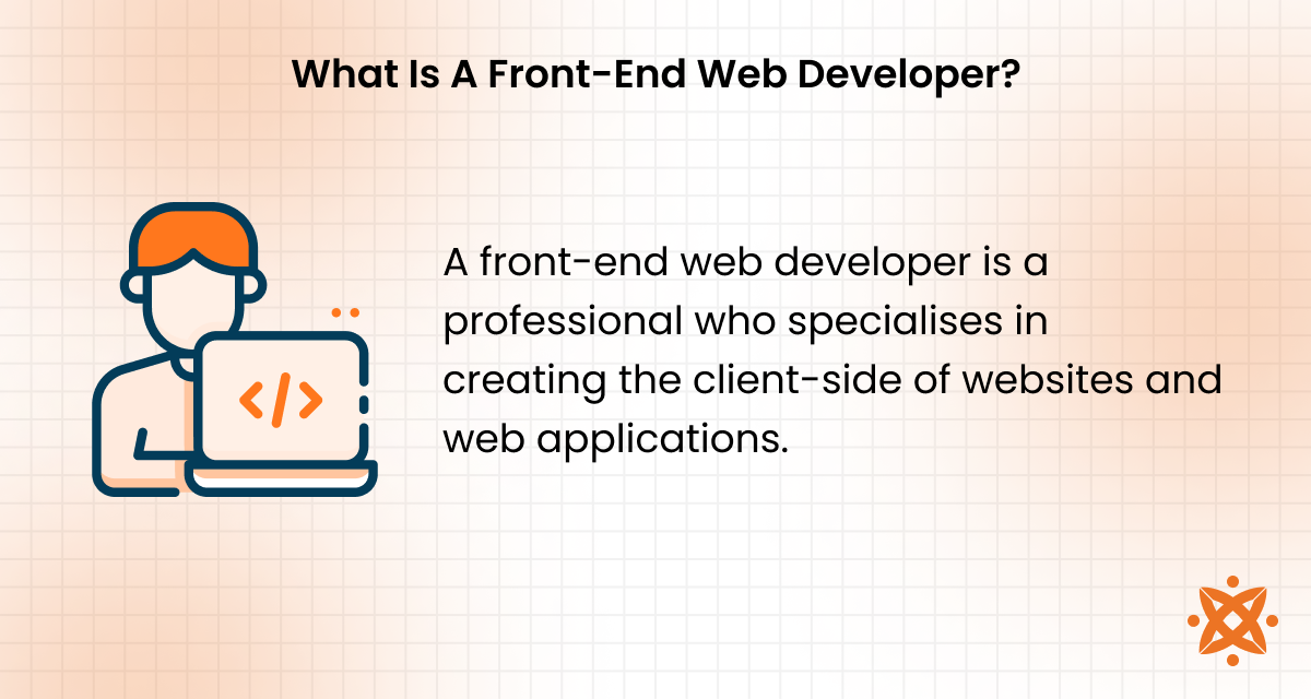 Role and skills of a front-end web developer responsible for user-facing design and interactivity