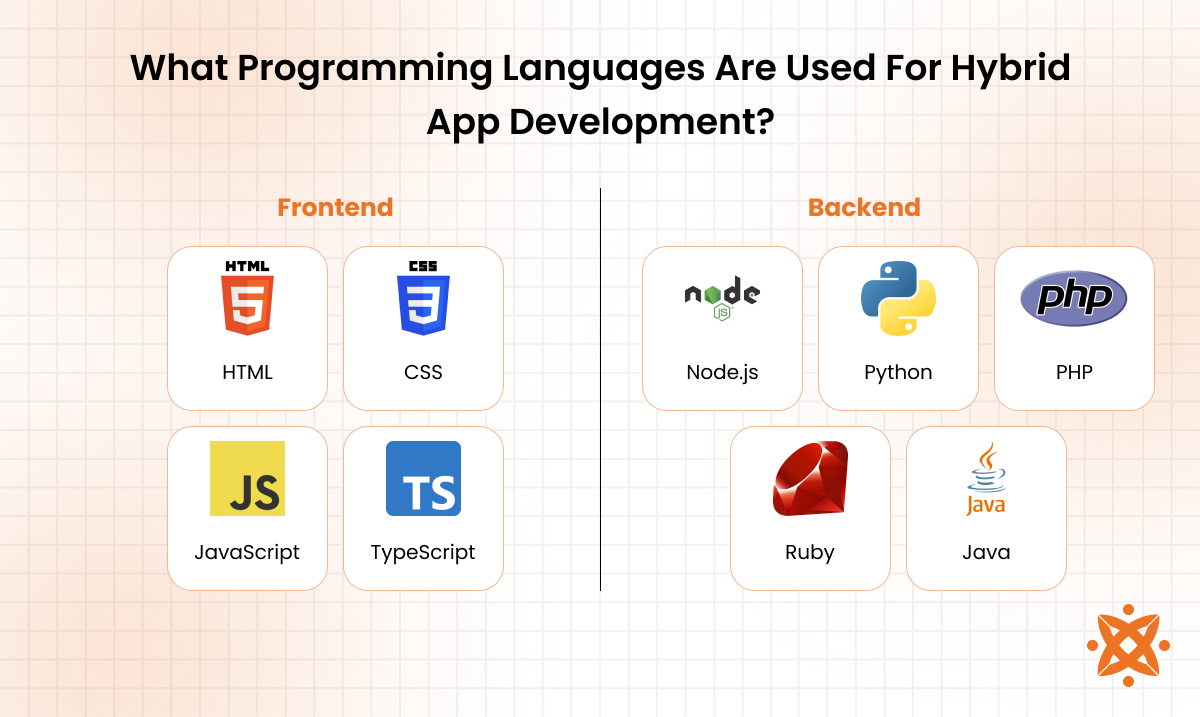 Programming languages used in hybrid app development